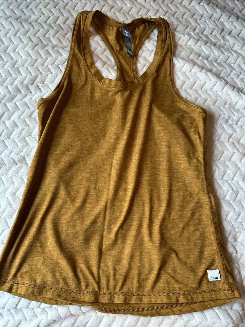 Vuori Women's Lux Performance Tank Mustard Yellow Size Small